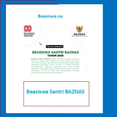 Beasiswa Santri BAZNAS 2025