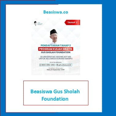 Beasiswa Gus Sholah Foundation
