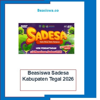 Beasiswa Sadesa Kabupaten Tegal 2026