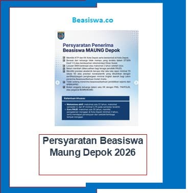 Persyaratan Beasiswa Maung Depok 2026